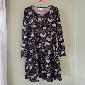 Sloth Pattern Dress